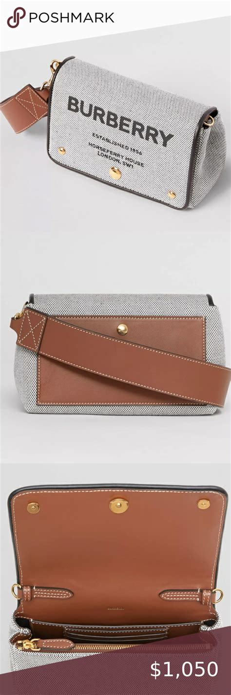 Shop Burberry Hackberry Canvas Crossbody Bag 